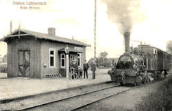 Erstes Bahnhofsgebäude