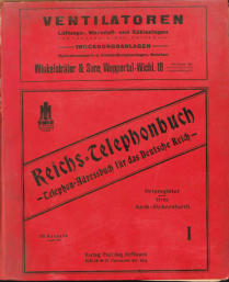 Deckblatt Reichs-Telephonbuch
